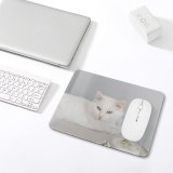 yanfind The Mouse Pad Funny Curiosity Sit Cute Love Young Little Eye Pretty Family Whisker Downy Pattern Design Stitched Edges Suitable for home office game