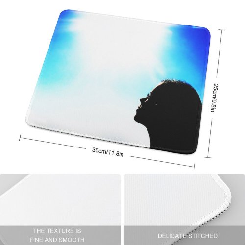 yanfind The Mouse Pad Fashion Sky Follow Lens Sun Silhouette Teen Cloud Flare Sea Sky Light Pattern Design Stitched Edges Suitable for home office game