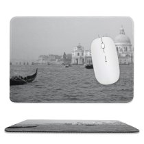 yanfind The Mouse Pad Boats City Canal Venetian Venice Dome Famous Daylight Travel Building Transportation Outdoors Pattern Design Stitched Edges Suitable for home office game