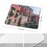 yanfind The Mouse Pad Boats Canal Landscape Daylight Bridge Buildings Sight Watercrafts Houses Urban River Transportation Pattern Design Stitched Edges Suitable for home office game