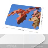 yanfind The Mouse Pad Maple Sky Shadows Autumn Woody Leaves Maple Sky Plant Branch Plane Denmark Pattern Design Stitched Edges Suitable for home office game
