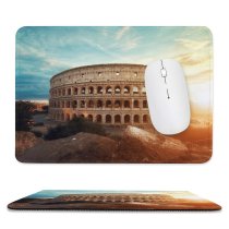 yanfind The Mouse Pad Colosseum Amphitheater Historical Structure Rome Ancient Architecture Italy Pattern Design Stitched Edges Suitable for home office game