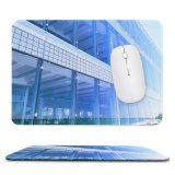 yanfind The Mouse Pad Blur Focus City Design Office Downtown Window Expression Steel Building Glass Urban Pattern Design Stitched Edges Suitable for home office game