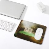 yanfind The Mouse Pad Dorothe Waterfall Forest Mystery Lake Scenic Surreal Foggy Pattern Design Stitched Edges Suitable for home office game