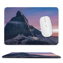 yanfind The Mouse Pad Matterhorn Mountain Dusk Peak Sunrise Switzerland Pattern Design Stitched Edges Suitable for home office game