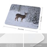 yanfind The Mouse Pad Frozen Freezing Deer Frost Wild Frosty Winter Outdoors Reindeer Scenic Moose Virginia Pattern Design Stitched Edges Suitable for home office game