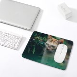 yanfind The Mouse Pad Funny Curiosity Cute Tiger Pretty Eye Staring Tabby Pet Whisker Fur Portrait Pattern Design Stitched Edges Suitable for home office game
