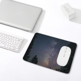 yanfind The Mouse Pad Backlit Sky Evening Silhouette Dark Astronomy Scenic Starry Galaxy Cosmos Stars Pattern Design Stitched Edges Suitable for home office game