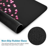 yanfind The Mouse Pad Black Dark Love Love Heart Hearts Lights Night Pattern Design Stitched Edges Suitable for home office game