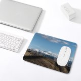 yanfind The Mouse Pad Scenery Range Sky Slope Mountain Grass Snow Plant Free Ice Travel Pattern Design Stitched Edges Suitable for home office game