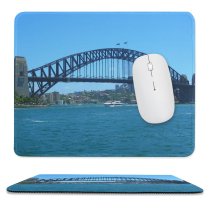 yanfind The Mouse Pad Fixed Landmark Link Cantilever Arch Arch Sky Skyway Harbour Australia Sydney Steel Pattern Design Stitched Edges Suitable for home office game