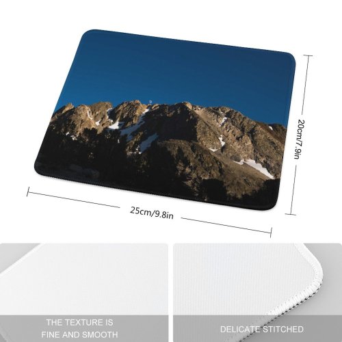 yanfind The Mouse Pad Free Peak Pictures Building Range Outdoors Ice Birds Housing Mountain Images Pattern Design Stitched Edges Suitable for home office game