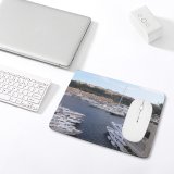 yanfind The Mouse Pad Marina Harbor Monaco Waterway Monte Formula Vehicle Yacht Luxury Dock Boat Port Pattern Design Stitched Edges Suitable for home office game