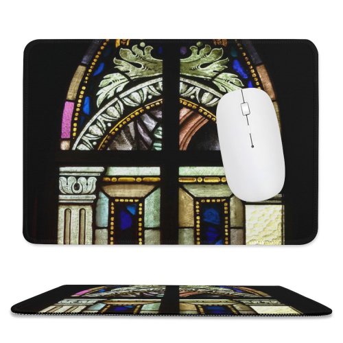 yanfind The Mouse Pad Vitral Glass Art Crafts Window Light Venezuela Alemania Colony Tovar Paintings Translucent Pattern Design Stitched Edges Suitable for home office game