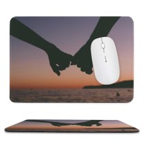 yanfind The Mouse Pad Backlit Hands Sunset Landscape Evening Travel Waves Beach Togetherness Twilight Couple Sunrise Pattern Design Stitched Edges Suitable for home office game