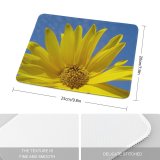 yanfind The Mouse Pad Flower Sky Sun Landscape Pectinatus Sky Plant Wildflower Petal Flower Flowering Euryops Pattern Design Stitched Edges Suitable for home office game