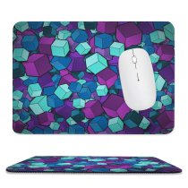 yanfind The Mouse Pad Abstract Cubes Colorful Patterns Pattern Design Stitched Edges Suitable for home office game
