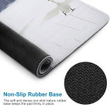 yanfind The Mouse Pad Whooper Swan Bird Ice Winter Snow Tundra Atmospheric Ducks Geese Swans Waterfowl Pattern Design Stitched Edges Suitable for home office game