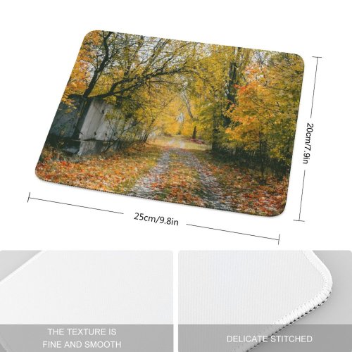 yanfind The Mouse Pad Scenery Tree Plant Leaf Free Ground Trunk Outdoors Maple Wallpapers Road Pattern Design Stitched Edges Suitable for home office game