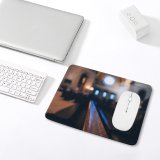 yanfind The Mouse Pad Blur Focus Christianity Religion Design Aisle Columns Lights Wooden Church Architecture Arches Pattern Design Stitched Edges Suitable for home office game