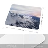 yanfind The Mouse Pad Parthiban Mohanraj Glacier Mountains Snow Covered Sunrise Landscape Mountain Range Misty Cloudy Pattern Design Stitched Edges Suitable for home office game