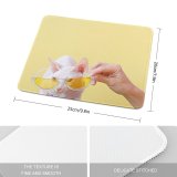 yanfind The Mouse Pad Fun Child Sit Cute Young Baby Little Happiness Girl Portrait Humor Pattern Design Stitched Edges Suitable for home office game