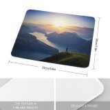 yanfind The Mouse Pad Dominic Kamp Lake Lucerne Landscape Mountains Sunset Switzerland Pattern Design Stitched Edges Suitable for home office game