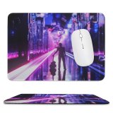 yanfind The Mouse Pad Carsen Haycock Graphics CGI Neon Guitar Musician Silhouette Cyberpunk Future City Pattern Design Stitched Edges Suitable for home office game