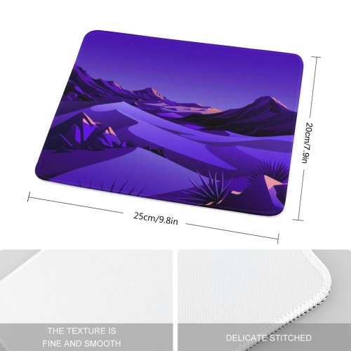 yanfind The Mouse Pad Mountains Rocks Night Starry Sky Scenery MacOS Big Sur IOS Pattern Design Stitched Edges Suitable for home office game