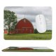yanfind The Mouse Pad Building Farming Barn Field Bushes Area Farmhouse Rural Lot Crops Barn Clouds Pattern Design Stitched Edges Suitable for home office game