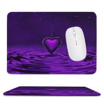 yanfind The Mouse Pad Dorothe Love Purple Heart Waves Stars Chain Pattern Design Stitched Edges Suitable for home office game