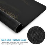 yanfind The Mouse Pad Black Dark Leopard Wild Dark Pattern Design Stitched Edges Suitable for home office game