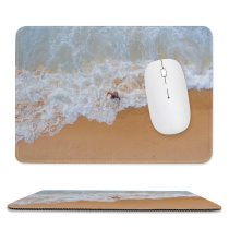 yanfind The Mouse Pad Phuket Beach Shore Wet Aerial Waves Sand Outdoors Seashore Shot High Splash Pattern Design Stitched Edges Suitable for home office game