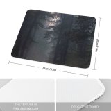 yanfind The Mouse Pad Backlit Fog Dark Forest Guidance Mystery Landscape Daylight Travel Light Mist Eerie Pattern Design Stitched Edges Suitable for home office game