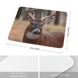 yanfind The Mouse Pad Reindeer Trophy Deer Stag Fall Velvet Buck Virginia Rut Grass Rack Fur Pattern Design Stitched Edges Suitable for home office game