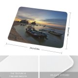 yanfind The Mouse Pad Boats Clouds Sunset Landscape Travel Island Beach Watercrafts Boat Transportation Outdoors Seashore Pattern Design Stitched Edges Suitable for home office game