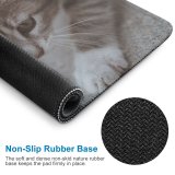 yanfind The Mouse Pad Blur Focus Whiskers Cat Little Light Pet Tabby Fur Downy Kitten Grey Pattern Design Stitched Edges Suitable for home office game