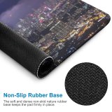 yanfind The Mouse Pad Cityscape Hong Kong Night City Lights Pattern Design Stitched Edges Suitable for home office game