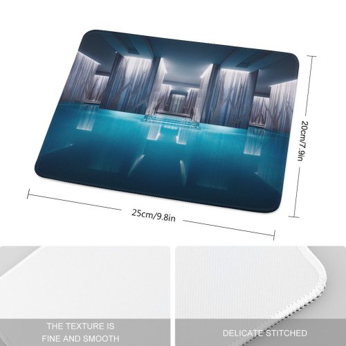 yanfind The Mouse Pad Otto Berkeley Pool Spa Reflections Peaceful Calm Pattern Design Stitched Edges Suitable for home office game