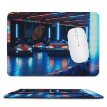 yanfind The Mouse Pad Blur Happy City Illuminated Lights Fast Evening Travel Driving Amusement Neon Action Pattern Design Stitched Edges Suitable for home office game
