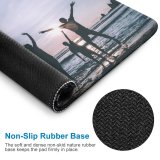 yanfind The Mouse Pad Fun Sea Leisure Beach Shore Seashore Silhouette Happiness Friends Free Ocean Friendship Pattern Design Stitched Edges Suitable for home office game
