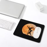 yanfind The Mouse Pad Dark Love Couple Ballet Dancers Moon Silhouette Dancing Pattern Design Stitched Edges Suitable for home office game