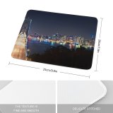yanfind The Mouse Pad Michael Kaldani Oakland Bay Bridge San Francisco Cityscape City Lights Night Time Pattern Design Stitched Edges Suitable for home office game