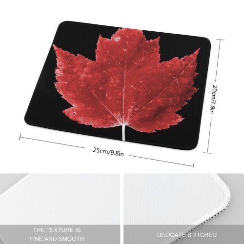 yanfind The Mouse Pad Maple Autumn Woody Leaves Maple Plant Fall Flower Flowering Leaf Leaf Tree Pattern Design Stitched Edges Suitable for home office game