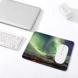 yanfind The Mouse Pad Dominic Kamp Northern Lights Aurora Borealis Iceland Pattern Design Stitched Edges Suitable for home office game