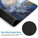 yanfind The Mouse Pad PIROD Space Black Dark Earth Planet Warming Pattern Design Stitched Edges Suitable for home office game