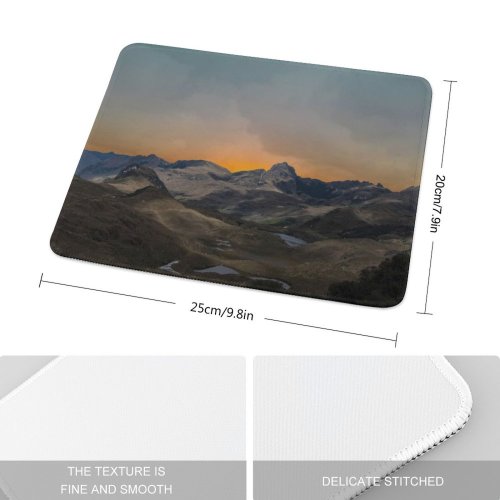 yanfind The Mouse Pad Landscape Peak Sunrise Building Countryside Housing National Cajas Pictures PNG Ecuador Pattern Design Stitched Edges Suitable for home office game