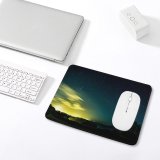 yanfind The Mouse Pad Silhouette Tree Sky Scape Night Exposure Light Free Ocean Star Meteor Pattern Design Stitched Edges Suitable for home office game