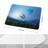 yanfind The Mouse Pad Comfreak Fantasy Landscape Balloons Sky Trees Mystic Sun Light Pattern Design Stitched Edges Suitable for home office game