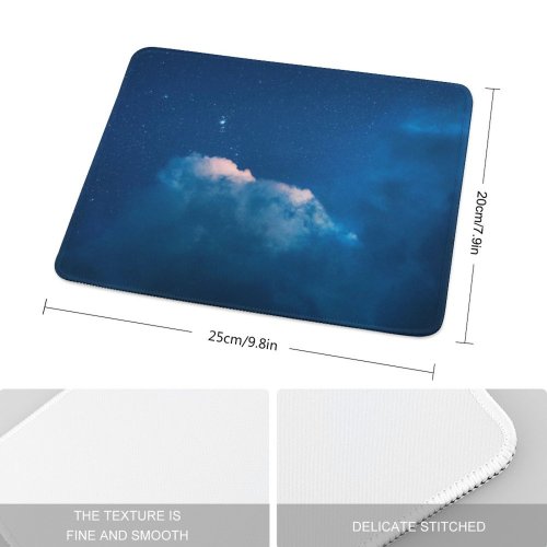 yanfind The Mouse Pad Cerqueira Starry Sky Clouds Sky Night Pattern Design Stitched Edges Suitable for home office game